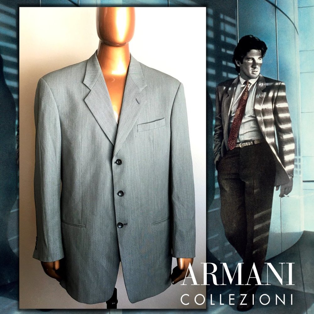 ARMANI COLLEZIONI Mens Sport Coat Jacket Blazer   |  42L